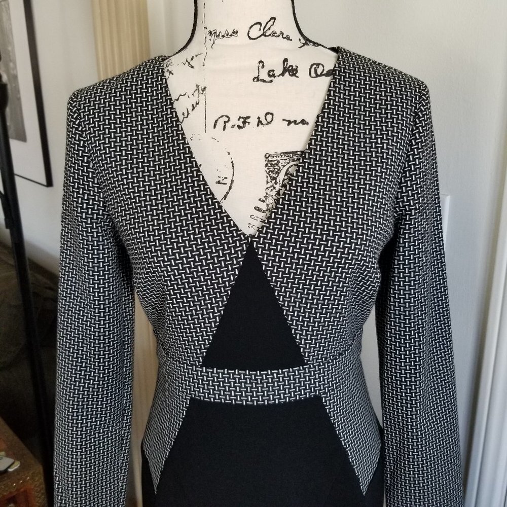Diane Von Furstenberg Black & White Sheath Dress - Picture 2 of 12